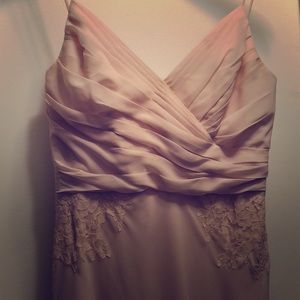 Long light pink dress